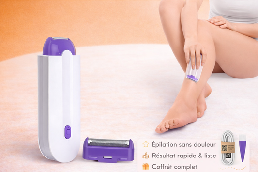 YES™ | Appareil d'Épilation Rechargeable USB pour Corps, Visage, Jambes et Maillot